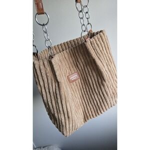 Corduroy Tote Bag For Women Canvas Shoulder Bag Large Plush Purses and Handbag